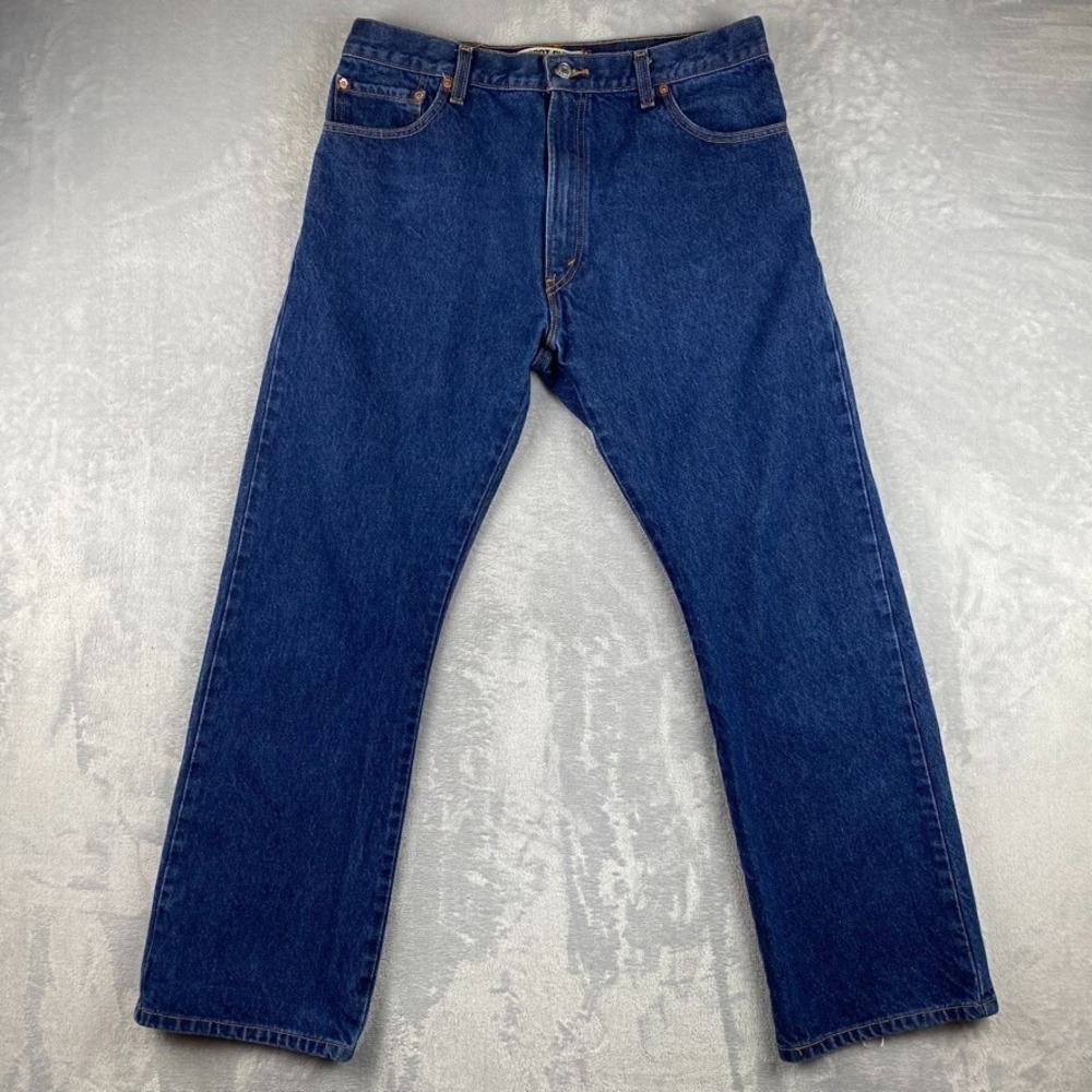 Vintage Levis 517 Jeans Mens 36x30 Blue Y2K Boot Cut Western Cowboy Dark Denim - Picture 2 of 14
